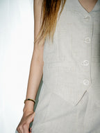 Tailored Linen Ensemble Biege