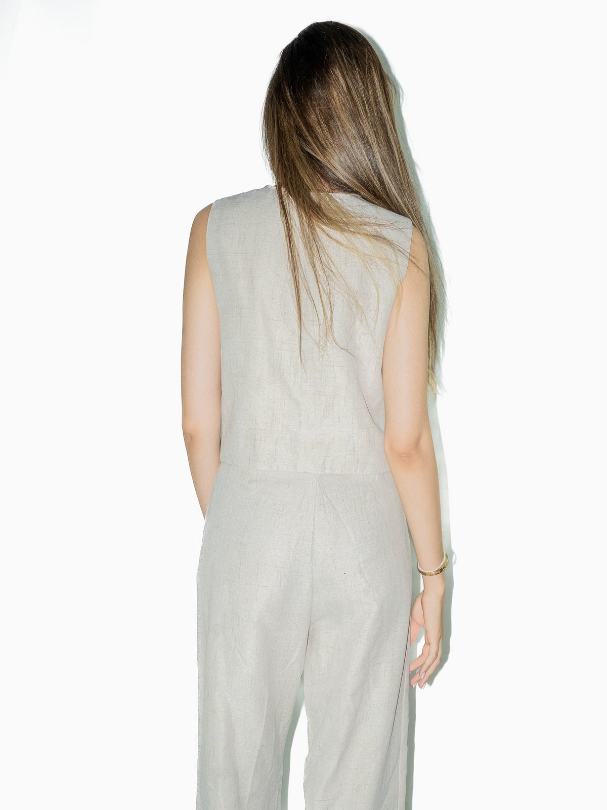 Tailored Linen Ensemble Biege