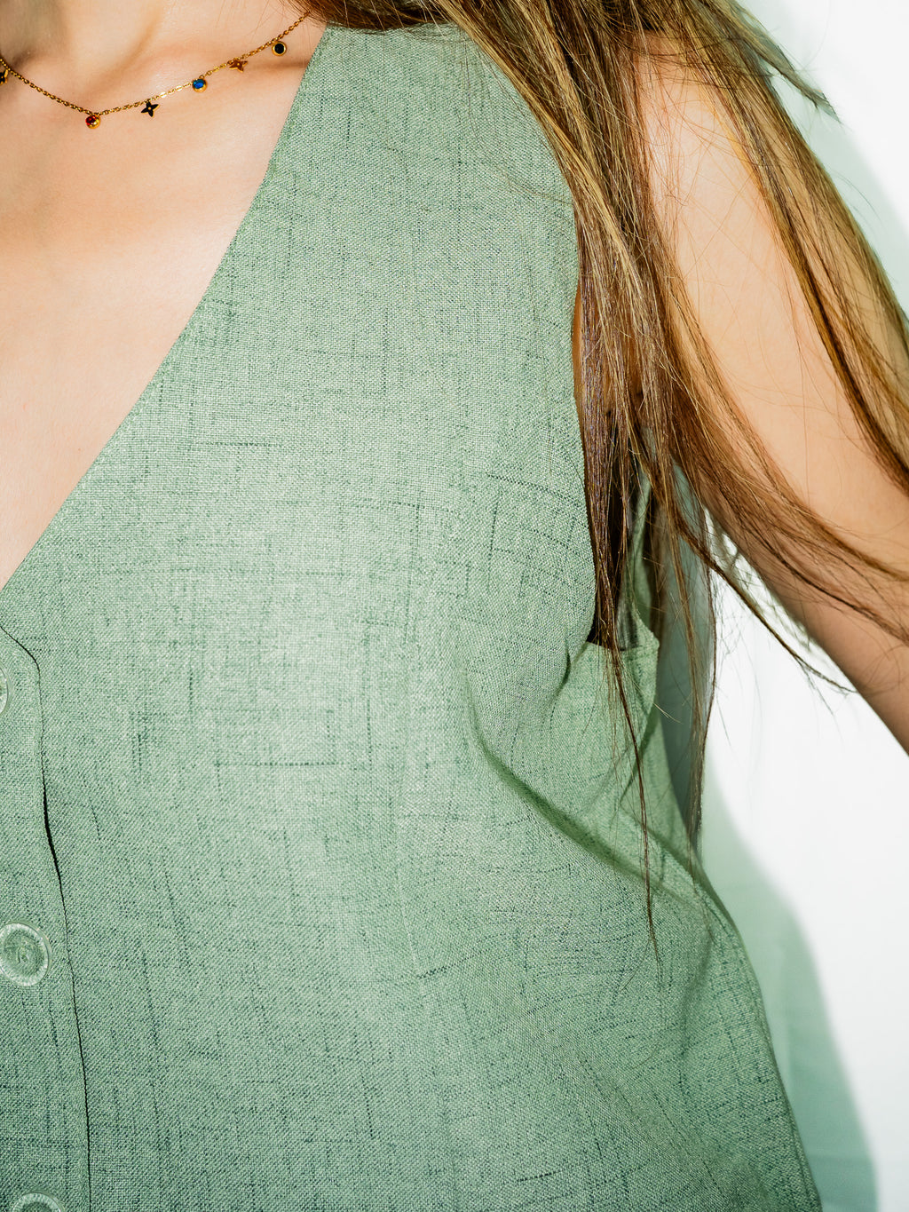 Tailored Linen Ensemble Green