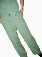 Tailored Linen Ensemble Green