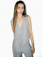 Tailored Linen Ensemble Gris