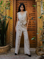 Tailored Linen Ensemble Biege