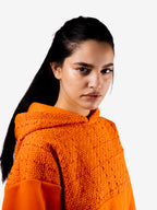 TWEED HOODIE ORANGE
