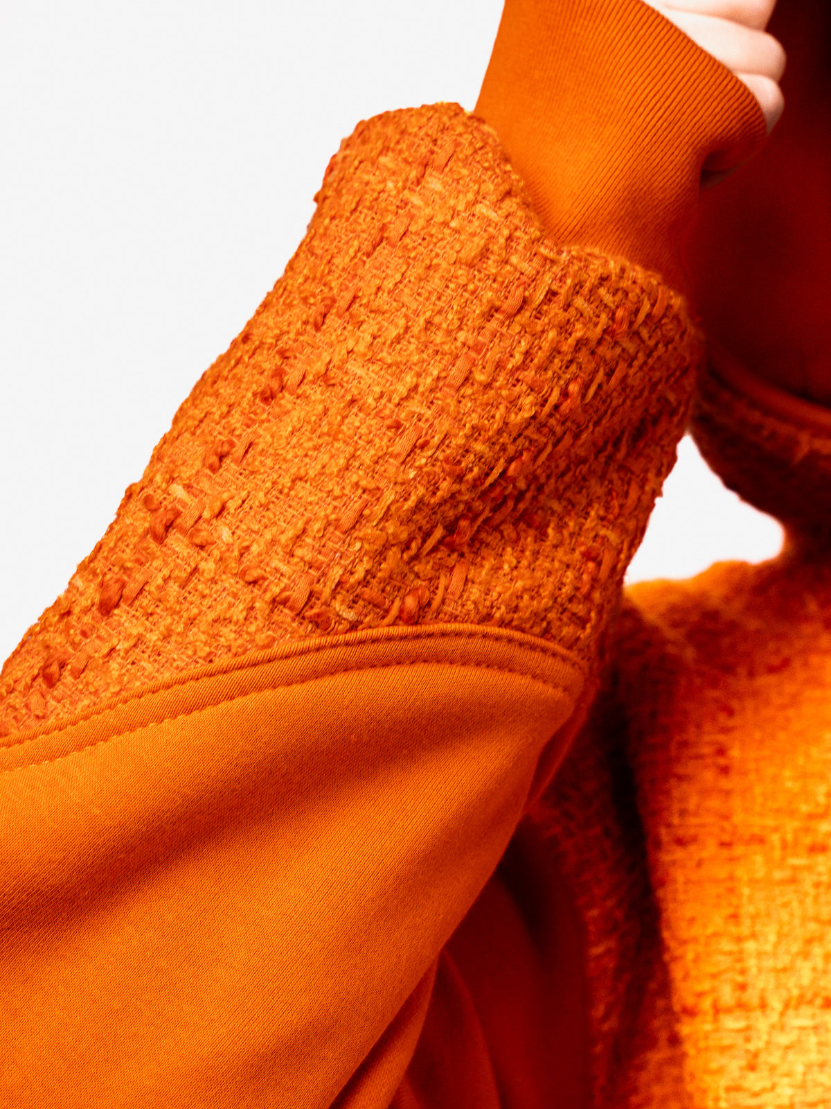 TWEED HOODIE ORANGE