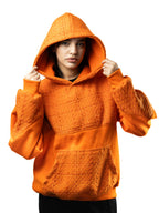TWEED HOODIE ORANGE