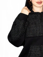 TWEED HOODIE BLACK